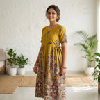 Black Kalamkari Anarkali Gown | Elegant Cotton Ethnic Wear Dress for Women