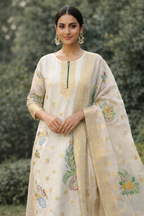 Elegant Floral Cotton Kurti Set with Dupatta – Perfect Everyday Style