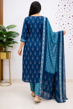 Cotton Kurti set with Pant and Dupatta