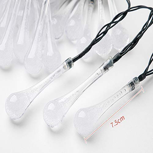 12 LED 3 Meter Waterdrop Decorative String Lights, Fairy Lights (Warm Yellow ,Corded electric,Plastic)