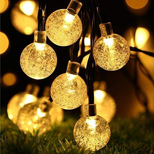 14 LED crystal Bubble Ball String Lights | 3mtr Warm Yellow| Diwali Christmas Xmas Home Décor Fairy String Light