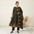 Bottle Green Embroidered Anarkali Kurta Set with Pant & Dupatta | Premium Festive Wear Anarkali Suit for Women