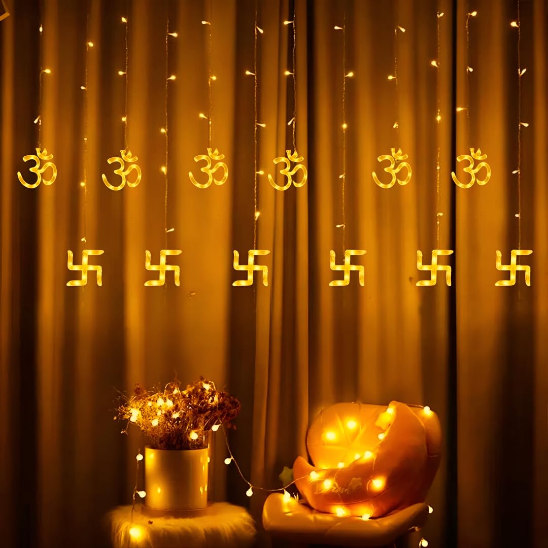 3 Meter Om & Swastik Serial Lights – 14 LED