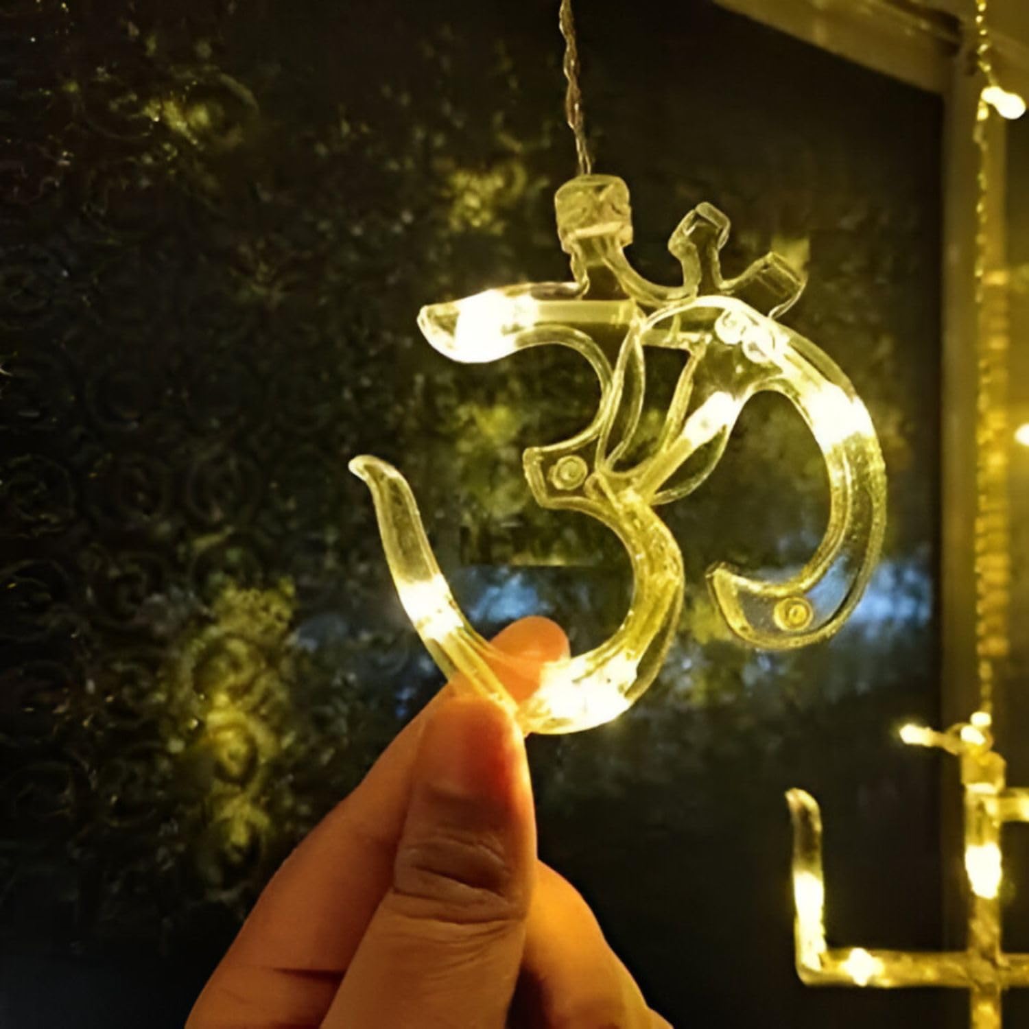 3 Meter Om & Swastik Serial Lights – 14 LED