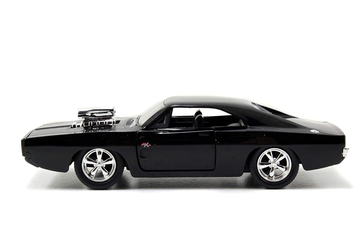 ada Fast & Furious 1970 Dodge Charger With Engine Blower Hard Top 1/32 Scale Diecast Model Car Blac, black