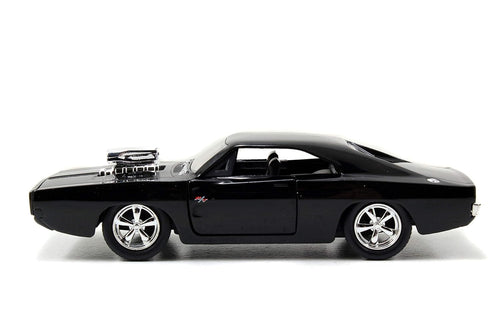 ada Fast & Furious 1970 Dodge Charger With Engine Blower Hard Top 1/32 Scale Diecast Model Car Blac, black