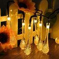 12 LED 3 Meter Waterdrop Decorative String Lights, Fairy Lights (Warm Yellow ,Corded electric,Plastic)