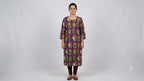 Green Kalamkari Straight Cut Cotton Kurti | Traditional Printed Long Kurti for Women