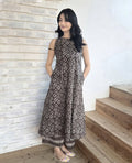 Brown Printed Cotton Kurta Co-ord Set for Women