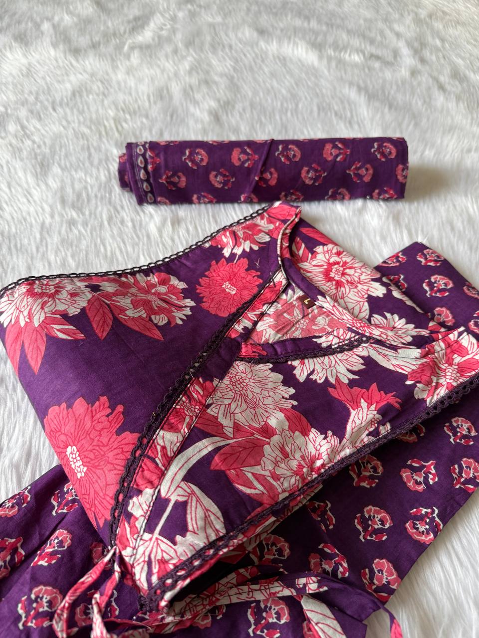 Cotton Kurti with Pant and Dupatta