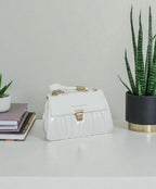 Graceful Fancy White Handbag for Women