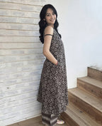 Brown Printed Cotton Kurta Co-ord Set for Women