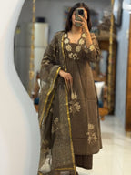 Elegant  Embroidered Anarkali Set with Dupatta