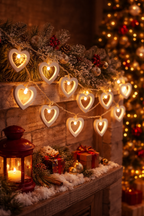 2 LEDs 2.8 m Yellow Flickering, Steady Heart Rice Lights (Pack of 1) 3Meters