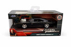ada Fast & Furious 1970 Dodge Charger With Engine Blower Hard Top 1/32 Scale Diecast Model Car Blac, black