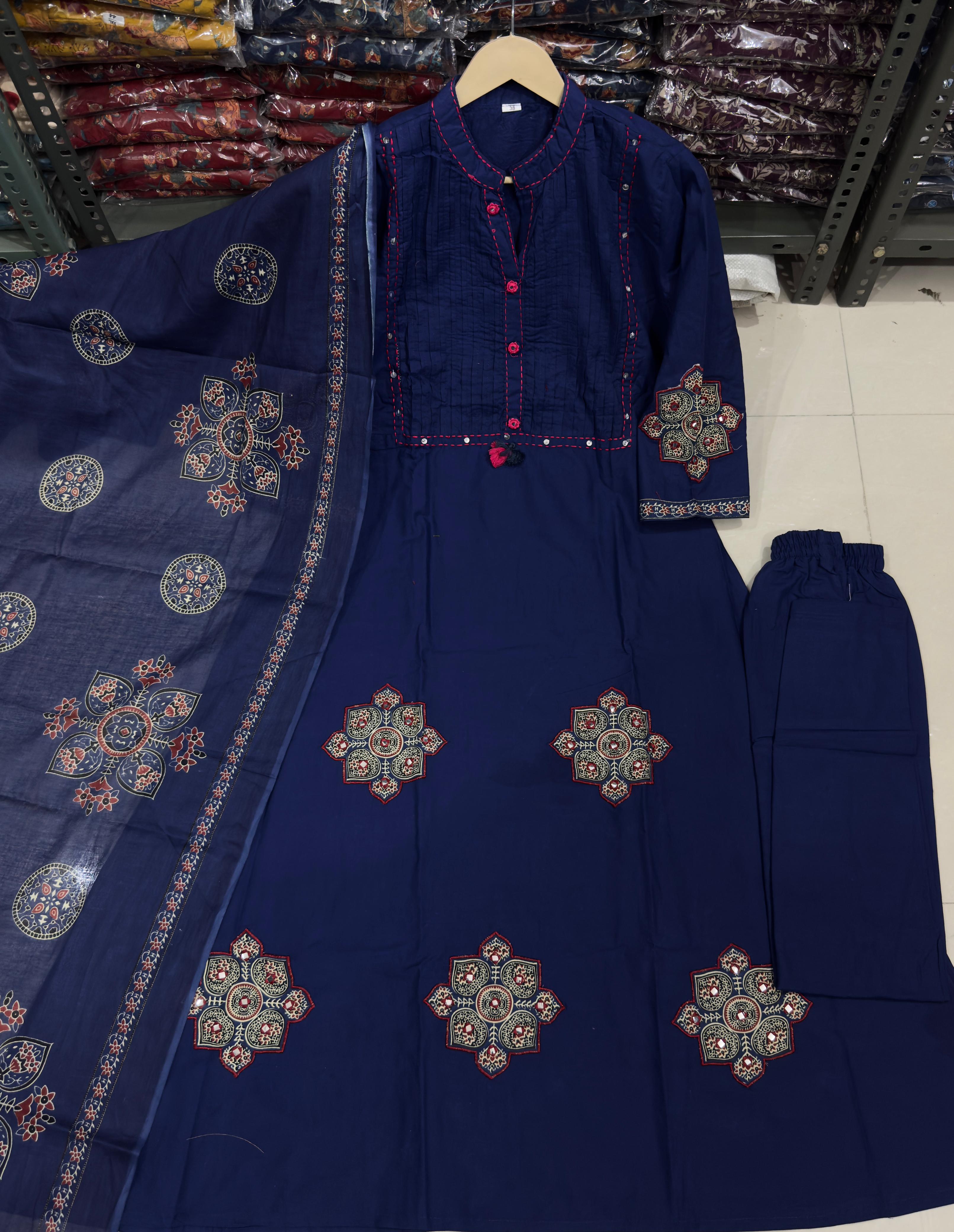 Beautiful Embroidered Anarkali Suit Set with Dupatta