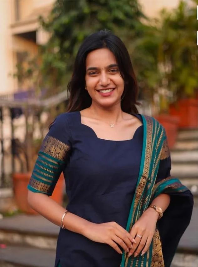 Elegant Navy Blue Cotton Kurta Set with Zari Borders
