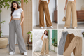 Linen Cotton Palazzo Pants for Women | Comfortable Wide Leg Ethnic & Casual Wear Trousers