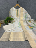 Elegant Floral Cotton Kurti Set with Dupatta – Perfect Everyday Style