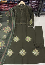 Beautiful Embroidered Anarkali Suit Set with Dupatta