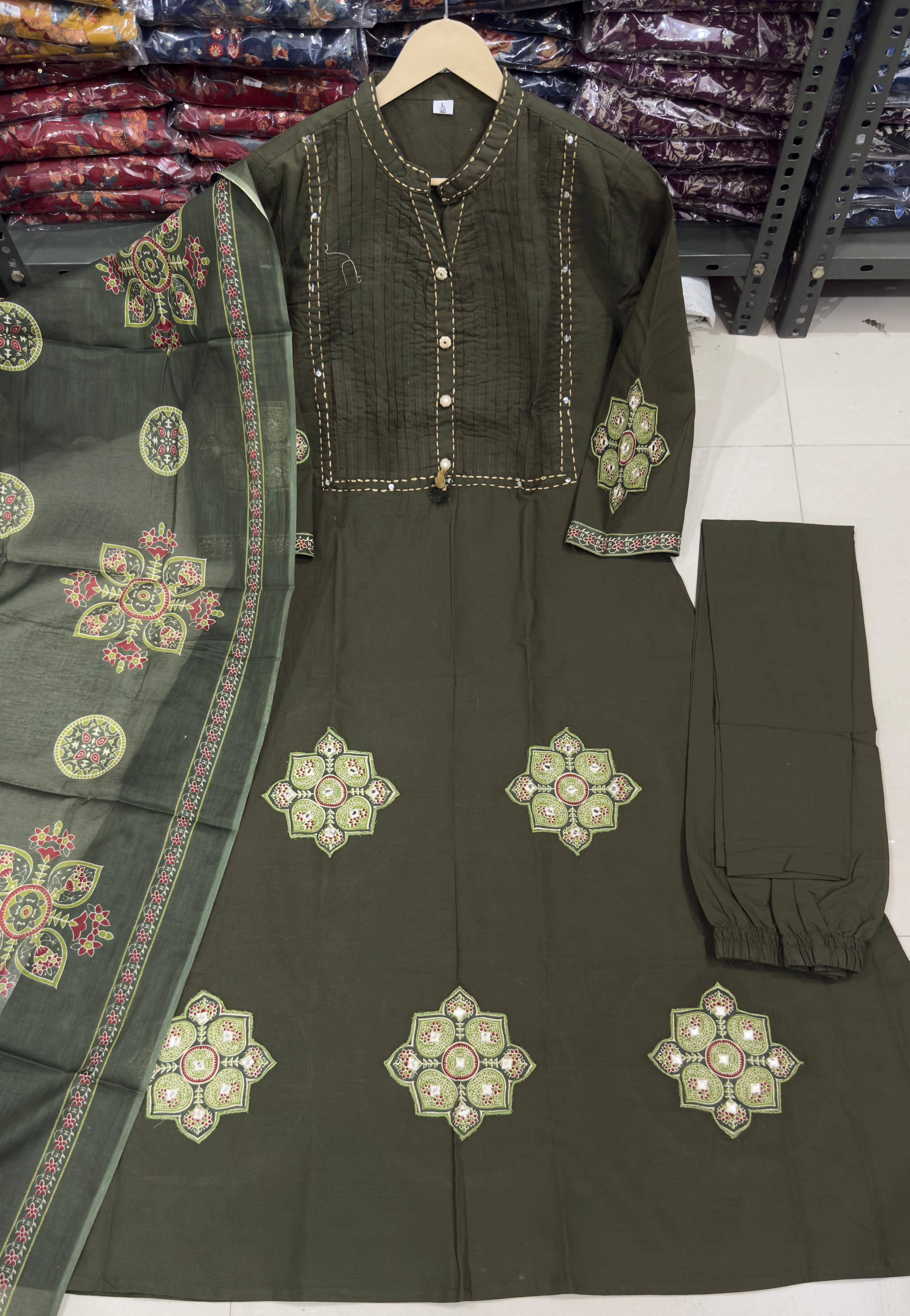 Beautiful Embroidered Anarkali Suit Set with Dupatta