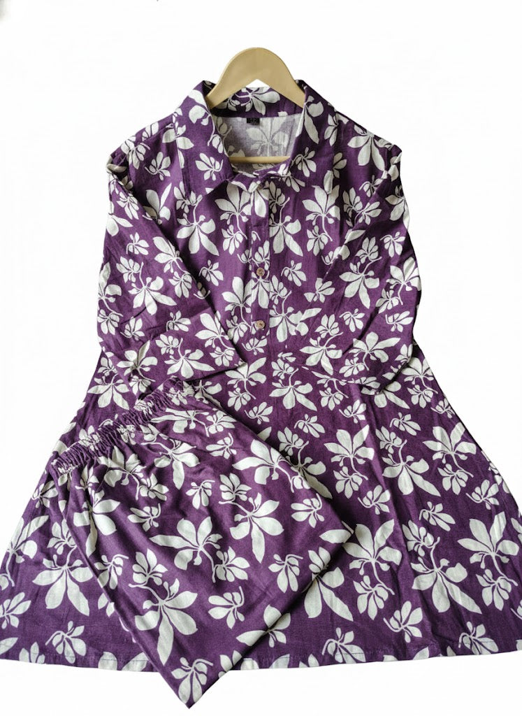 Cotton Floral Print Co-Ord Set for Women