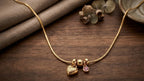 Trendy Heart Charm Necklace for Women – Elegant Gold Finish Fashion Jewellery
