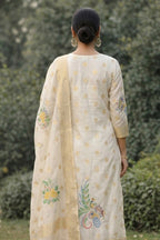 Elegant Floral Cotton Kurti Set with Dupatta – Perfect Everyday Style
