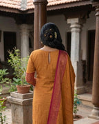 women's Mangalagiri Cotton Kurti Set