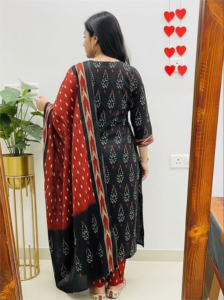 Cotton kurti set with dupatta