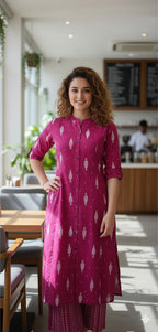 Women's Cotton Kurti with Pant set
