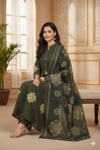 Beautiful Embroidered Anarkali Suit Set with Dupatta