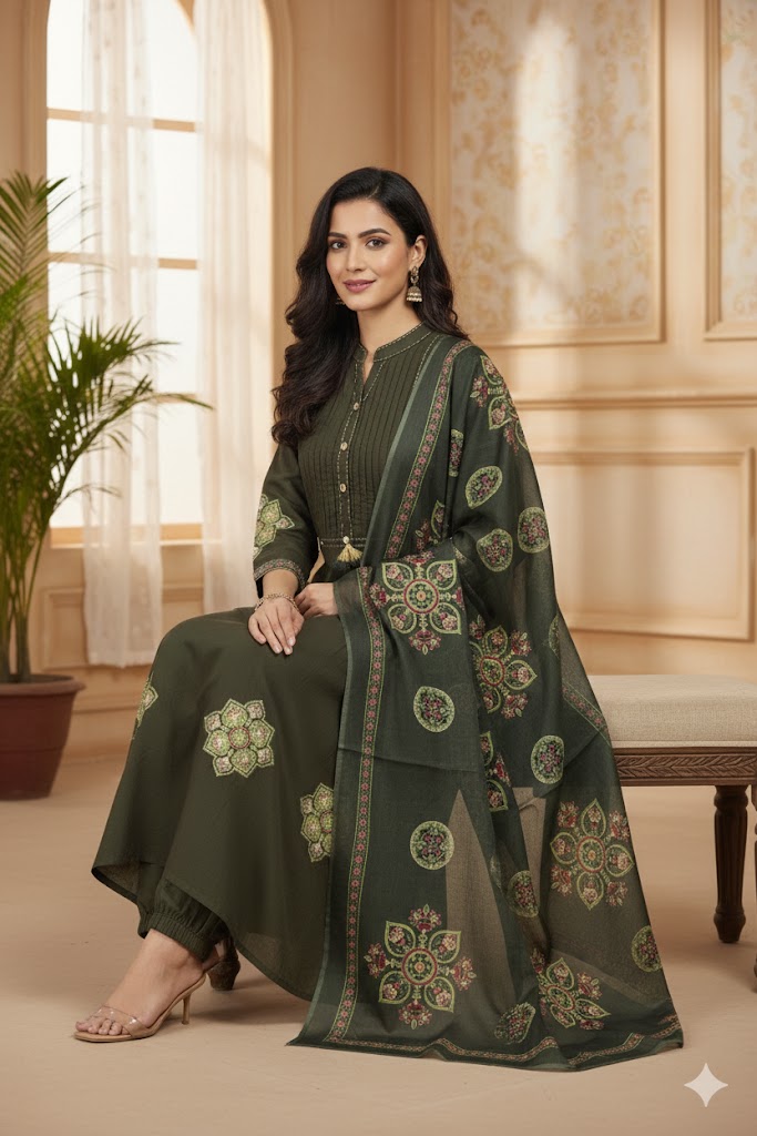 Beautiful Embroidered Anarkali Suit Set with Dupatta