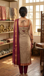 women's Cotton Mangalagiri Kurti Set